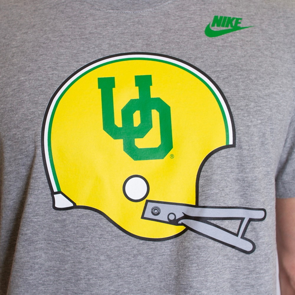 Interlocking UO, Nike, Grey, Crew Neck, Cotton, Men, Football, Legacy, Helmet design, T-Shirt, 798791